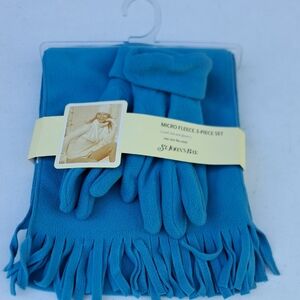 St. John's Bay Blue Micro Fleece 3-Piece Set New